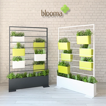 Blooma Vegetal Divider: Enhance Your Space with Organic Elegance 3D model image 1 