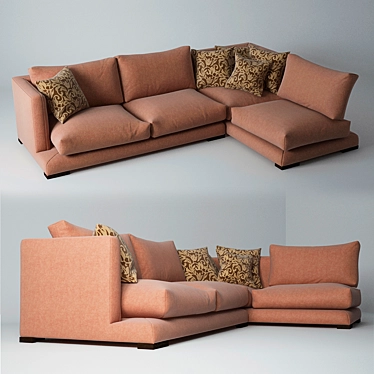 Minimalist Corner Sofa 3D model image 1 