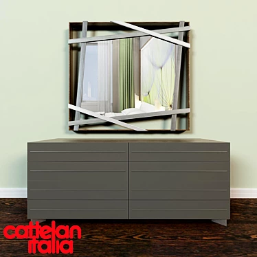 Mirror Cattelan Rebus (122x122x10) + kamod DYNO (150x52x70)