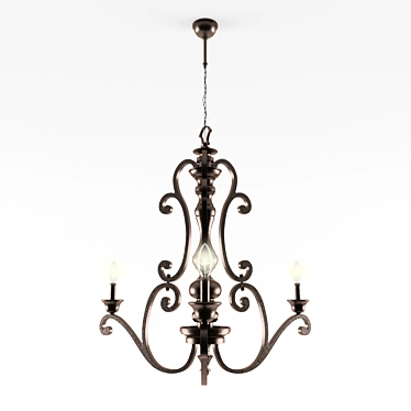 Kichler Mithras 3-Light Mini Chandelier 3D model image 1 