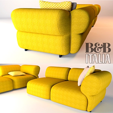 Butterfly BT007: Elegant Italian Sofa 3D model image 1 