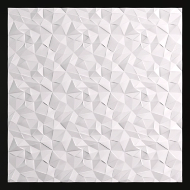 Elegant Plaster Wall Panel 3D model image 1 