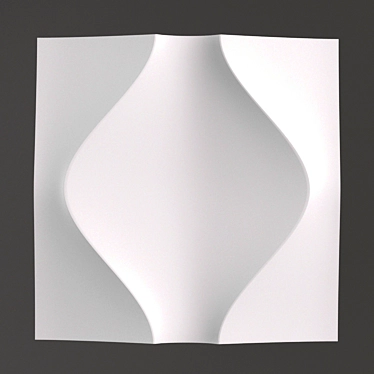 Elegant Plaster Wall Panel 3D model image 1 