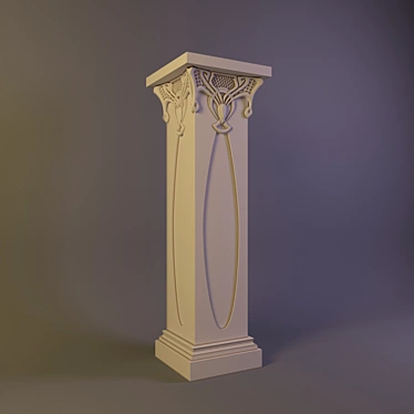 Daulbaeva's Unique 3D Column 3D model image 1 