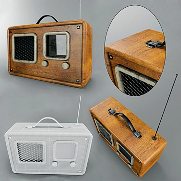 Title: Retro FM Radio: Vintage Design with Clear Sound 3D model image 1 