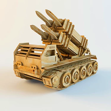  Plywood Guided Missile System 3D model image 1 