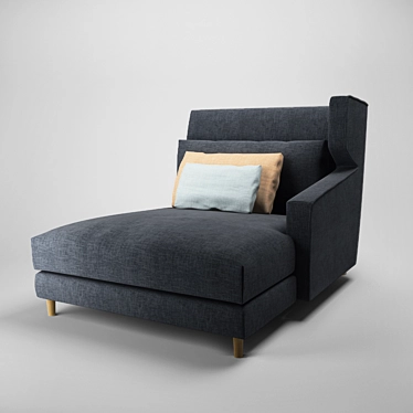Cozy Compact Sofa 3D model image 1 