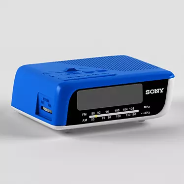 Compact Sony Clock Radios 3D model image 1 