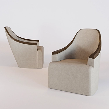Elegant Georgette Lounge Chair 3D model image 1 