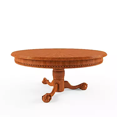 English Style Table: Classic Elegance 3D model image 1 