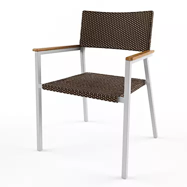 Beta Outdoor Chair: Stylish & Weatherproof 3D model image 1 