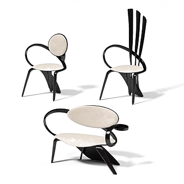 Modern and Stylish Brazo Chairs 3D model image 1 