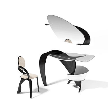 Sleek and Stylish: Actual Design Dressing Table 3D model image 1 