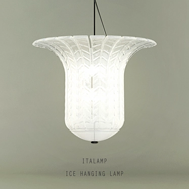 Elegant Ice Hanging Lamp 3D model image 1 