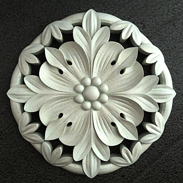 3D Medallion Carving Ornament 3D model image 1 