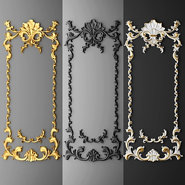 Elegant Stucco Frame 3D model image 1 