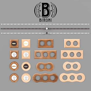 Bironi Collection: Sockets, Switches & Overlays 3D model image 1 