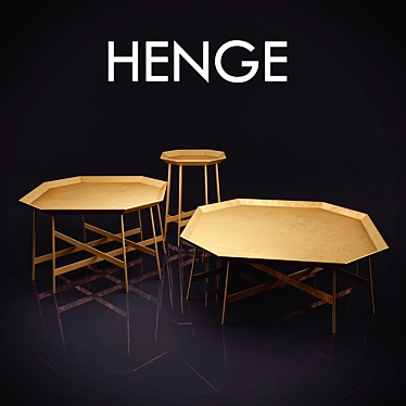 Elegant Octagon Dining Table 3D model image 1 