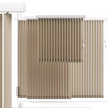 Sleek Office Solution: Vertical Blinds 3D model image 1 