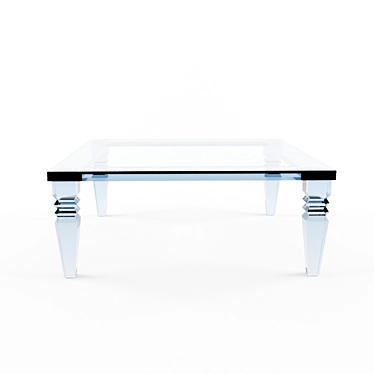 Contemporary Acrylic and Glass Coffee Table 3D model image 1 