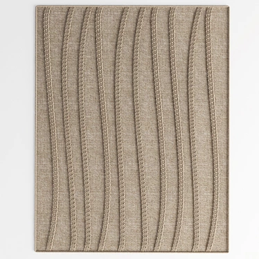 Natural Rattan Carpet - 160x140 Size 3D model image 1 