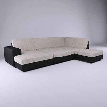 Spacious Corner Sofa: 3500*2450*950 3D model image 1 