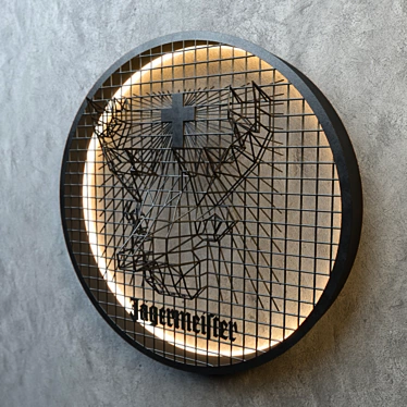 Jagermeister Logo Display: 750x750x240mm 3D model image 1 