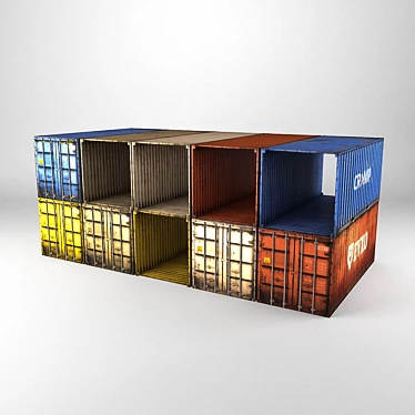 Battlefield 3 Container Set: 10 Units, 6m Length 3D model image 1 