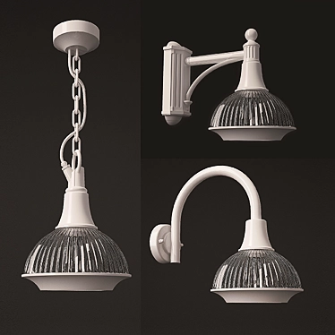 Elegant Bolero 2 Lighting Trio 3D model image 1 