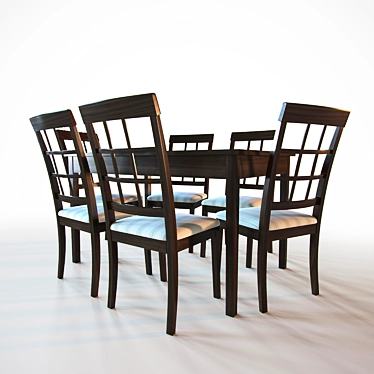 Texas Dining Set 3D model image 1 