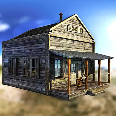 Wild West Sheriff House 3D model image 1 
