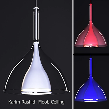 Futuristic LED Chandelier | Floob Ceiling 3D model image 1 