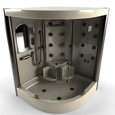 Elegant Shower Cubicle 3D model image 1 