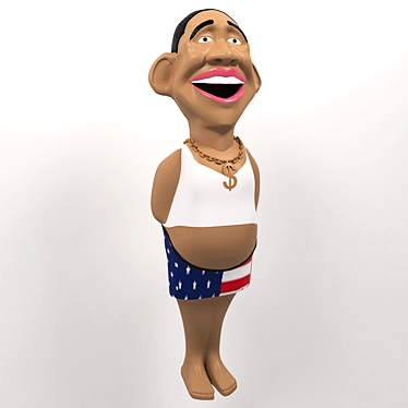 Obama Doll: 36 cm Size 3D model image 1 