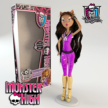 Claudine Wolfe Monster High Doll 3D model image 1 