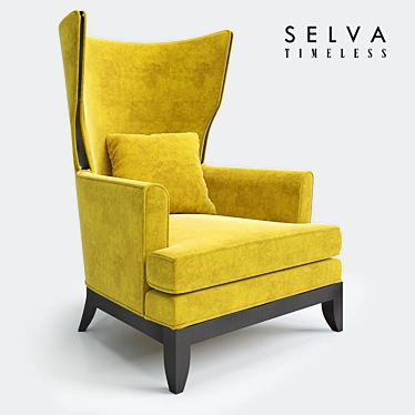 Luxurious Velvet Armchair - Selva Vendome 3D model image 1 