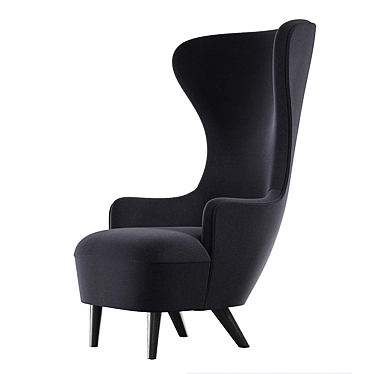 Elevate Your Space with Tom Dixon Wingback Chair 3D model image 1 