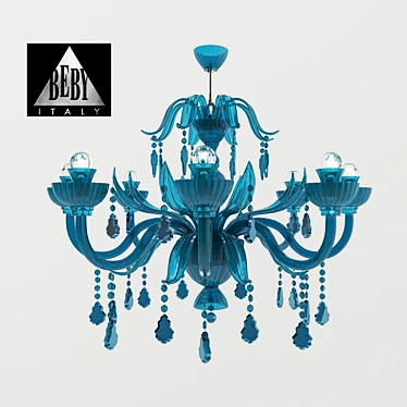 Handcrafted Murano Glass Chandelier: Beby Garden Party 3D model image 1 