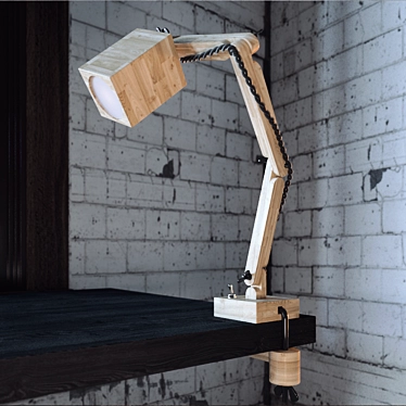 Modern Wooden Lamp by Object No. 3D model image 1 