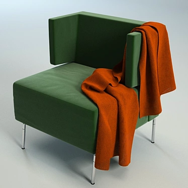 Cosy Fabric Armchair 3D model image 1 