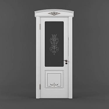 Elegant Glass-panelled K-71GF Door 3D model image 1 