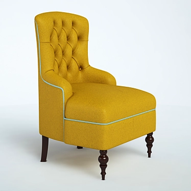 Cozy Bliss: "Aurora" Armchair 3D model image 1 