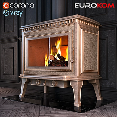 Eurokom Richard Cast Iron Stove 3D model image 1 