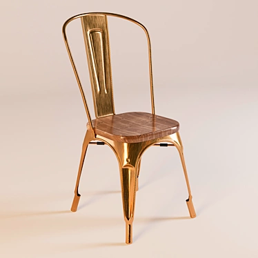 Elegant Marais Wood Chair 3D model image 1 