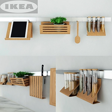 IKEA Rimforsa Kitchen Set: Organize, Cook, Enjoy! 3D model image 1 