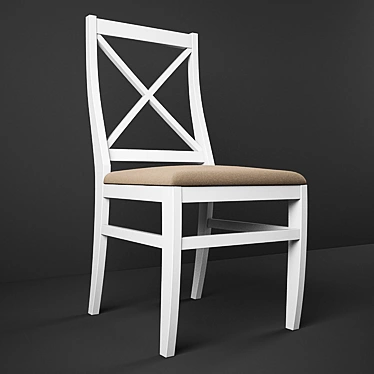 Elegant Upholstered Dining Chair 3D model image 1 