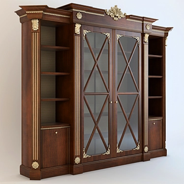 Mekran Royal Bookcase Collection 3D model image 1 