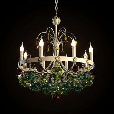 Elegant Tredici Design Chandelier 3D model image 1 