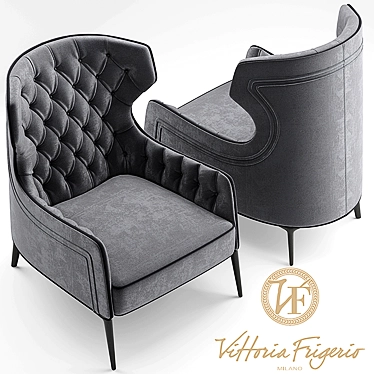 Elegant Piola Bergere Armchair 3D model image 1 