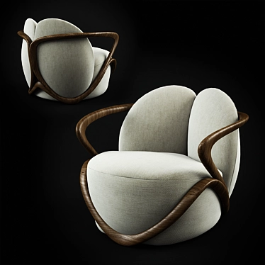 Hug by Giorgetti: Versatile Fabric Options 3D model image 1 